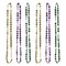 72 Pack Bulk Mardi Gras Coin Bead Necklaces Asst gold, green, purple